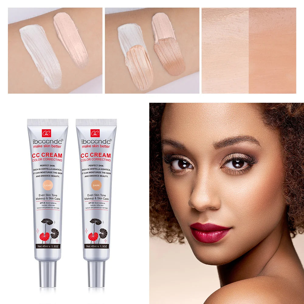 Moisturizing Correcting CC Cream Waterproof Anti-sweat Makeup Before Concealer Lasting Women Makeup Protect Skin erborian Make - Kellylooks Shop