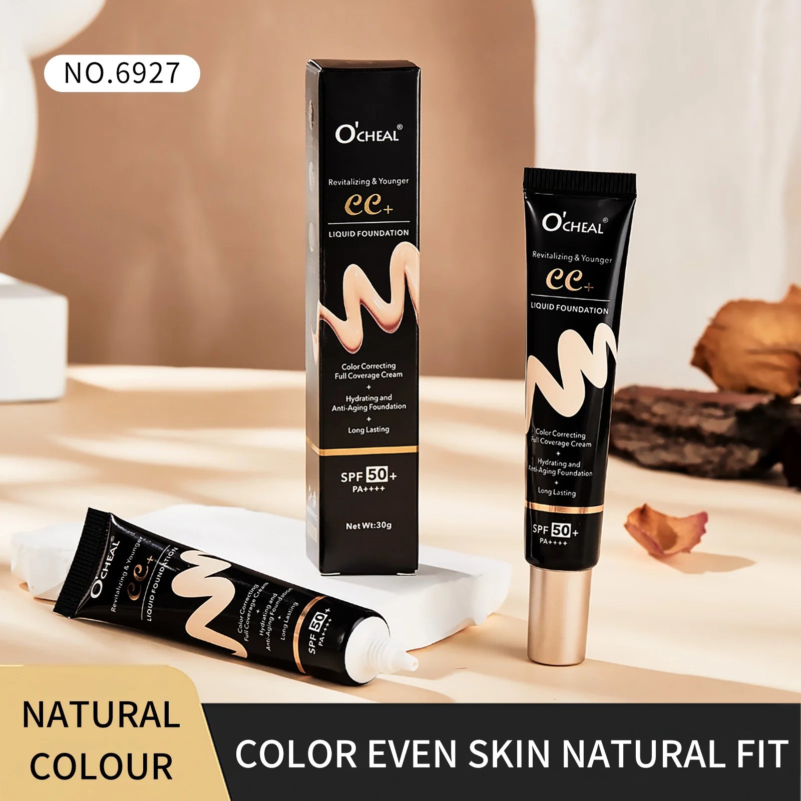 Ocheal 30g BB/CC sunscreen Cream SPF 50/PA+++ Facial Liquid Foundation Cream Anti-Aging Long Lasting Full Coverage Cream Powder - kellylooksshop