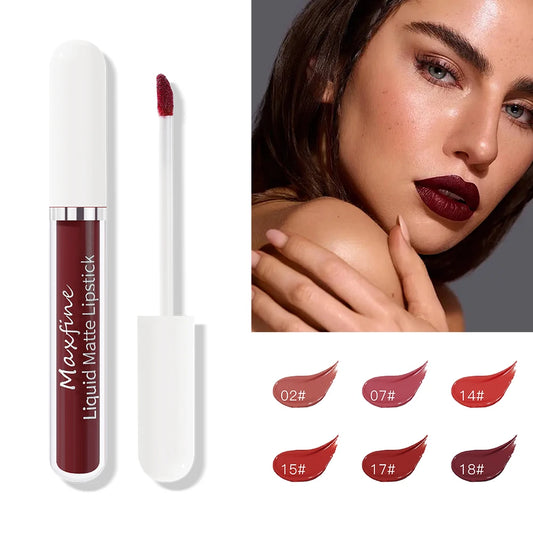 Matte Lipstick Long-Lasting Liquid Lipstick High Pigment Waterproof Velvet Lip Glaze Moisturizing Portable And Non Stick Cup - kellylooksshop