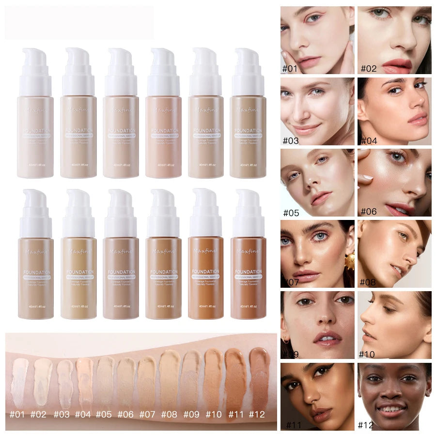 Liquid Foundation Effective Concealer Waterproof Sweat-resistant Makeup Professional Cosmetics - Kellylooks Shop