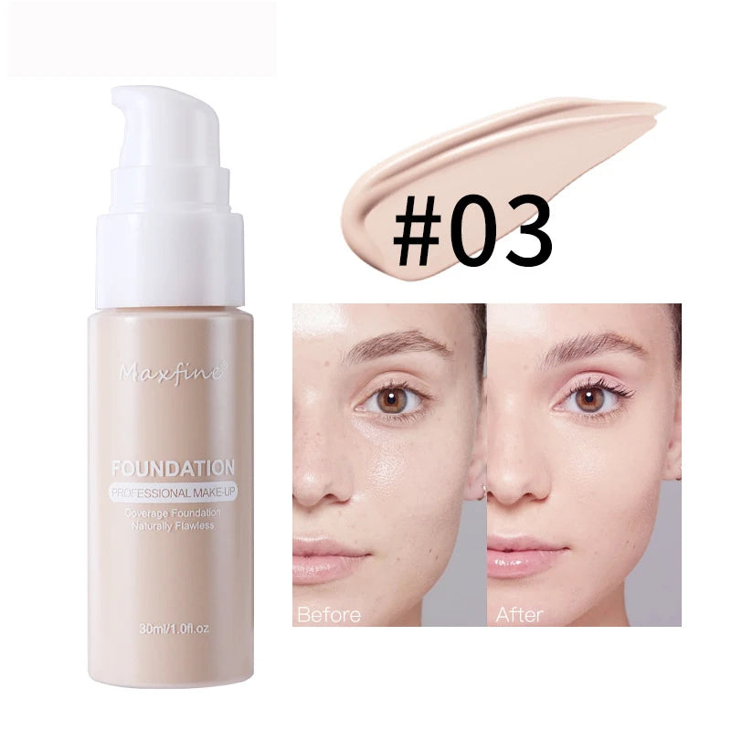 Liquid Foundation Effective Concealer Waterproof Sweat-resistant Makeup Professional Cosmetics - Kellylooks Shop