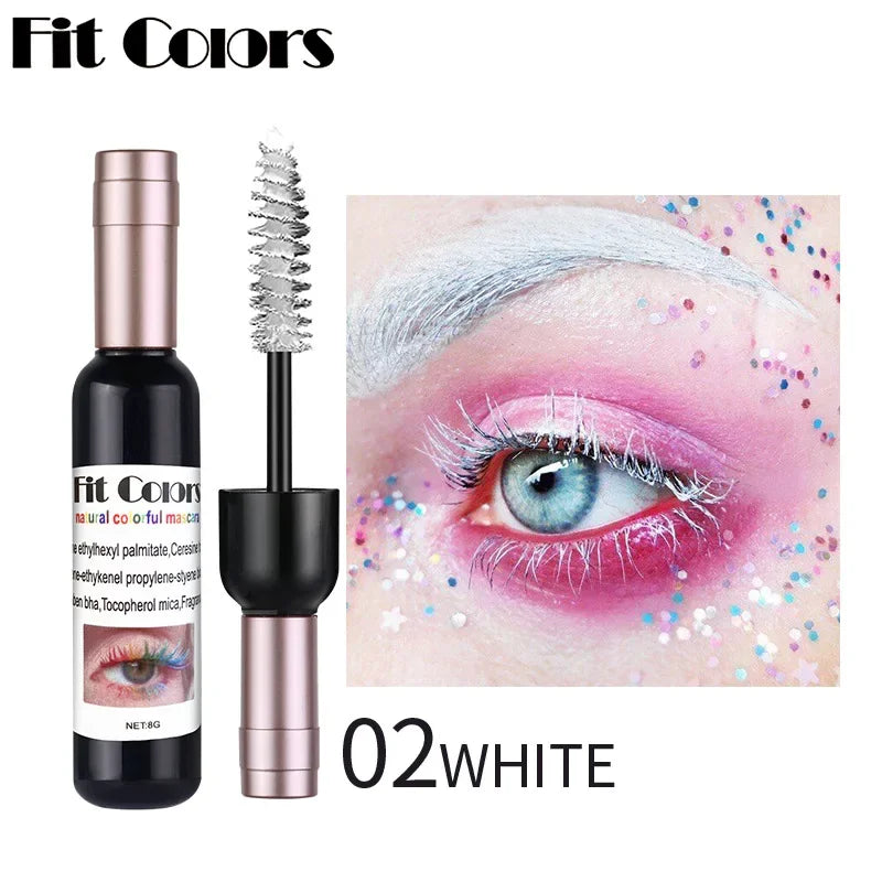 1PC Colorful Eyelash Mascara EyeLashes Extension Curling Lengthen White Purple Cosplay Makeup Glitter Point Diamond Mascara - kellylooksshop