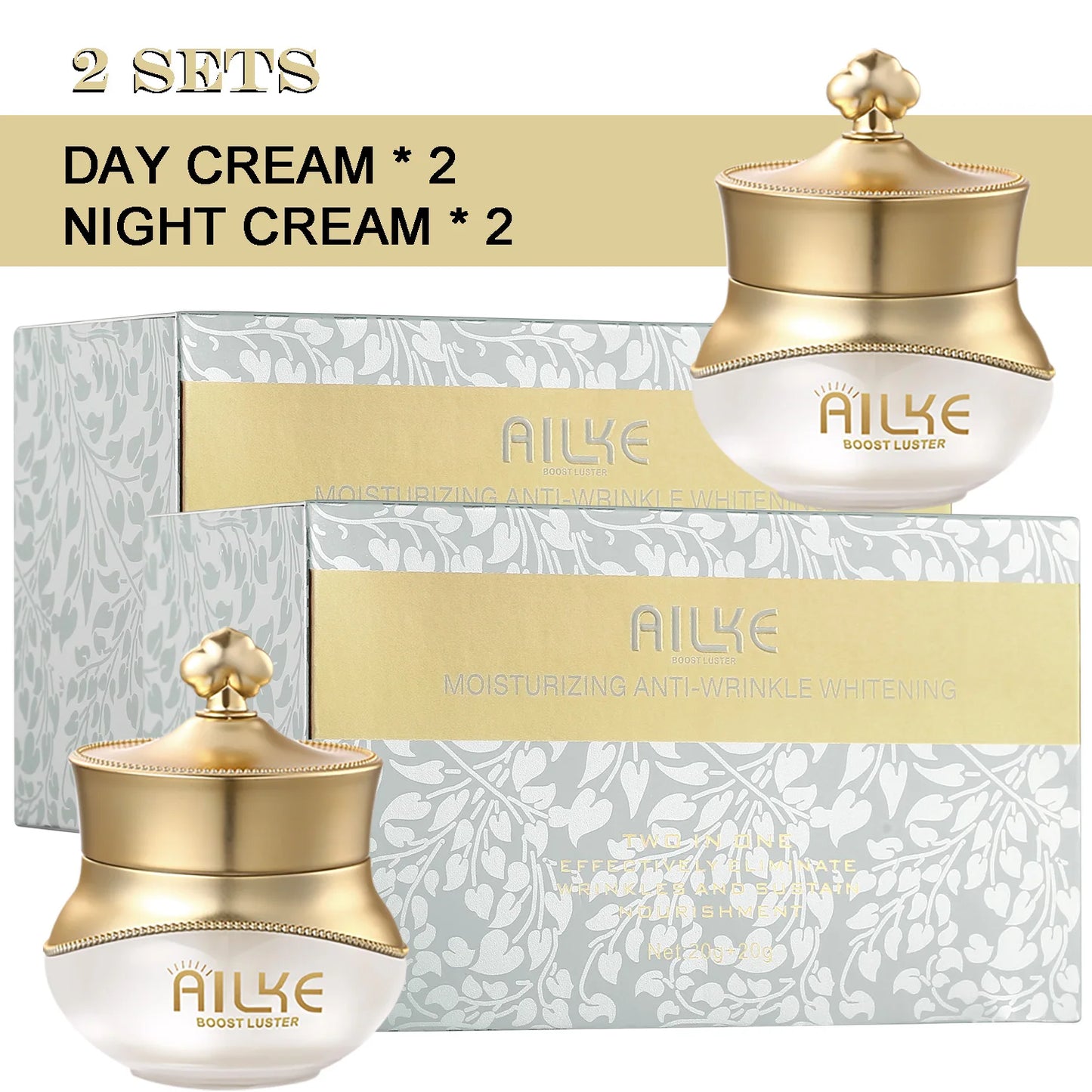 AILKE Anti-Aging Wrinkle Whitening Skin Care Face Cream With Collagen Rose Moisturizing Brightening Women Facial Korean Cosmetic - Kellylooks Shop