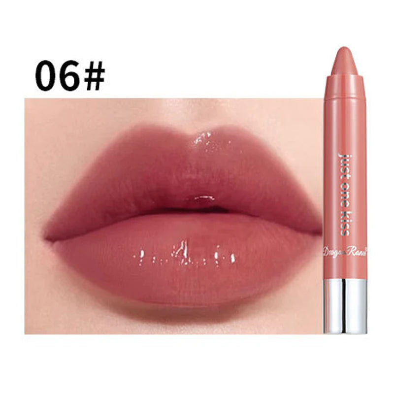 12-Color Jelly Mirror Water Light Solid Lip Gloss Nude Lipstick Pen Waterproof Sexy Red Lip Tint LongLasting Moisturizing Makeup - kellylooksshop