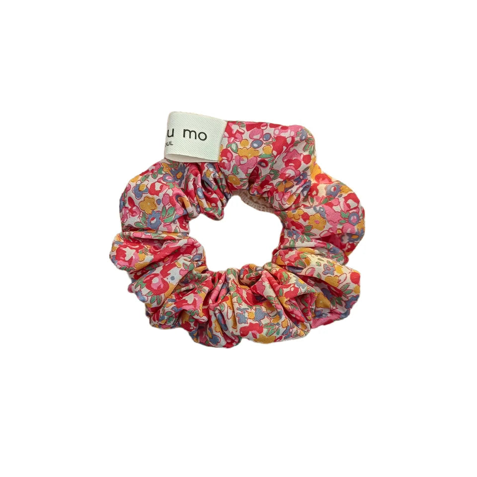 French Fashion Plaid floralScrunchies for Hair  bow ribbon French girlish ponytail tie hair accessory versatile Hair ties - Kellylooks Shop