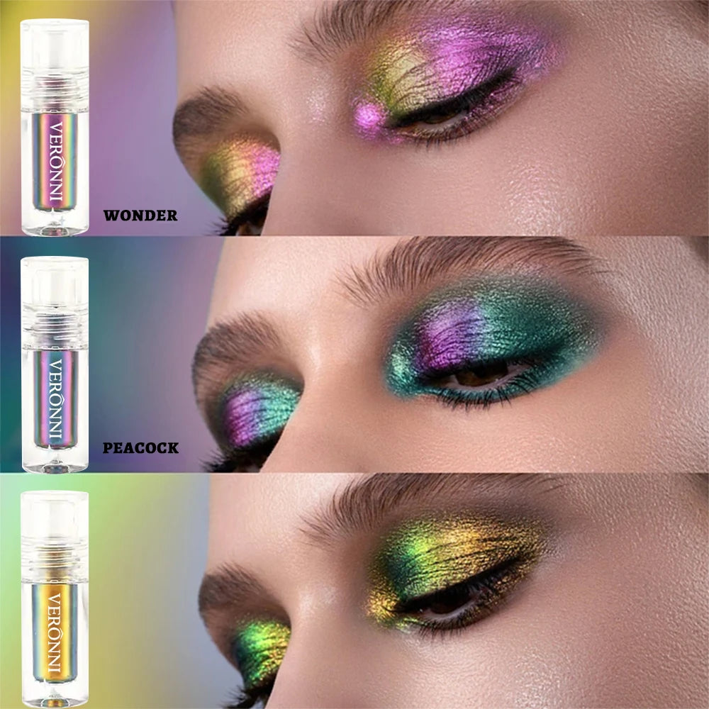 Chrome Shifting Pigments Chameleon Liquid Eyeshadow Shiny Long Lasting Multichrome High Eyeshadow Liquid Eye Makeup Art Cosmetic - kellylooksshop