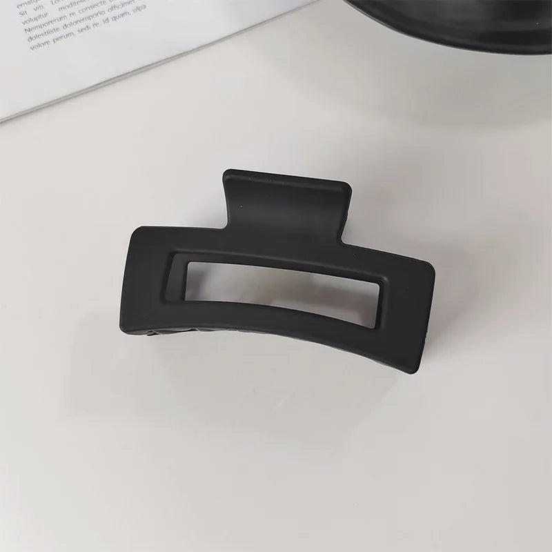 Women Elegant Black Geometric Plastic Hair Claw Lady Sweet Long Hair Holder Toothed Hair Clips Hairpins Fashion Hair Accessories - Kellylooks Shop