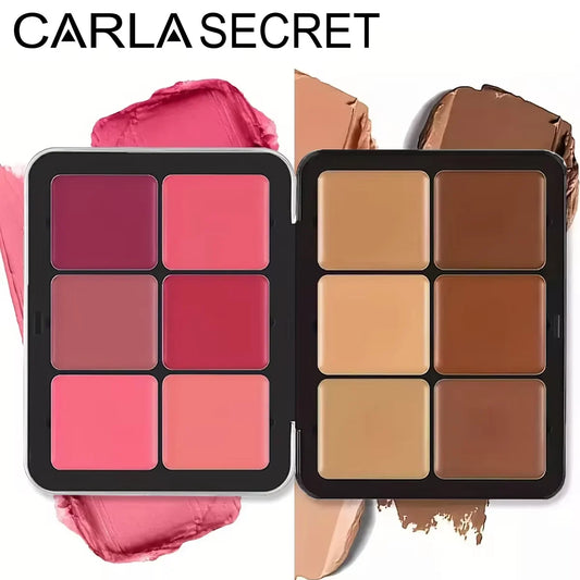 12-color concealer and blush palette Matte and highlight contour makeup rouge palette - kellylooksshop