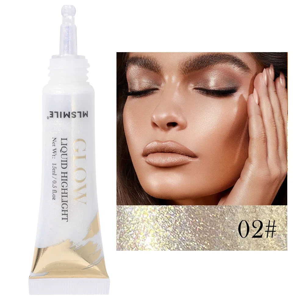Liquid Highlighter Face Contouring Pearlescent Makeup Brightening Bronzer Glow Body Face Contour Shimmer Illuminator Cosmetics - kellylooksshop