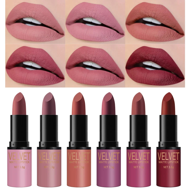 Langmanni matte lipstick set with matte finish, waterproof and not easy to stick to cups, 6-color gift box lipstick set - kellylooksshop