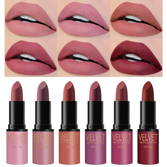 Langmanni matte lipstick set with matte finish, waterproof and not easy to stick to cups, 6-color gift box lipstick set - kellylooksshop