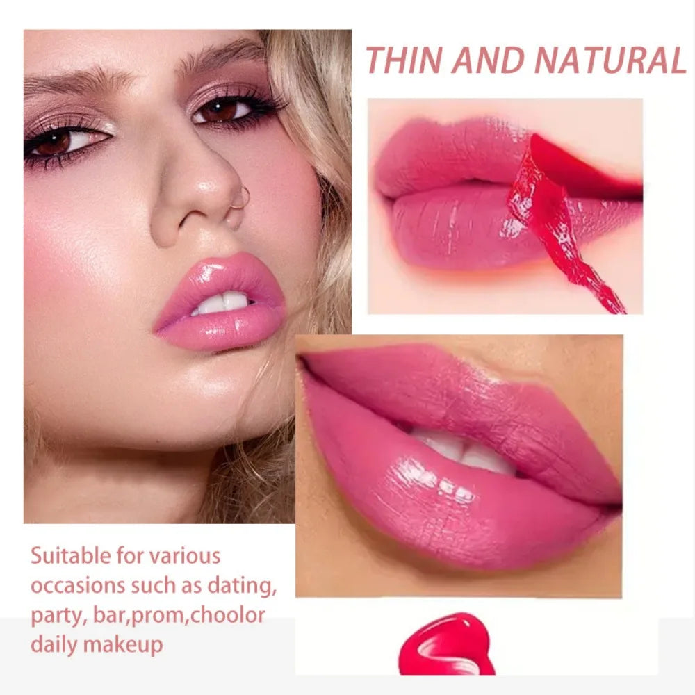 4 Color Liquid Peel-off Lip Gloss Waterproof Long-lasting Matte Lipstick Non-stick Cup Makeup Moisturizing Lip Tattoo Pigment - kellylooksshop