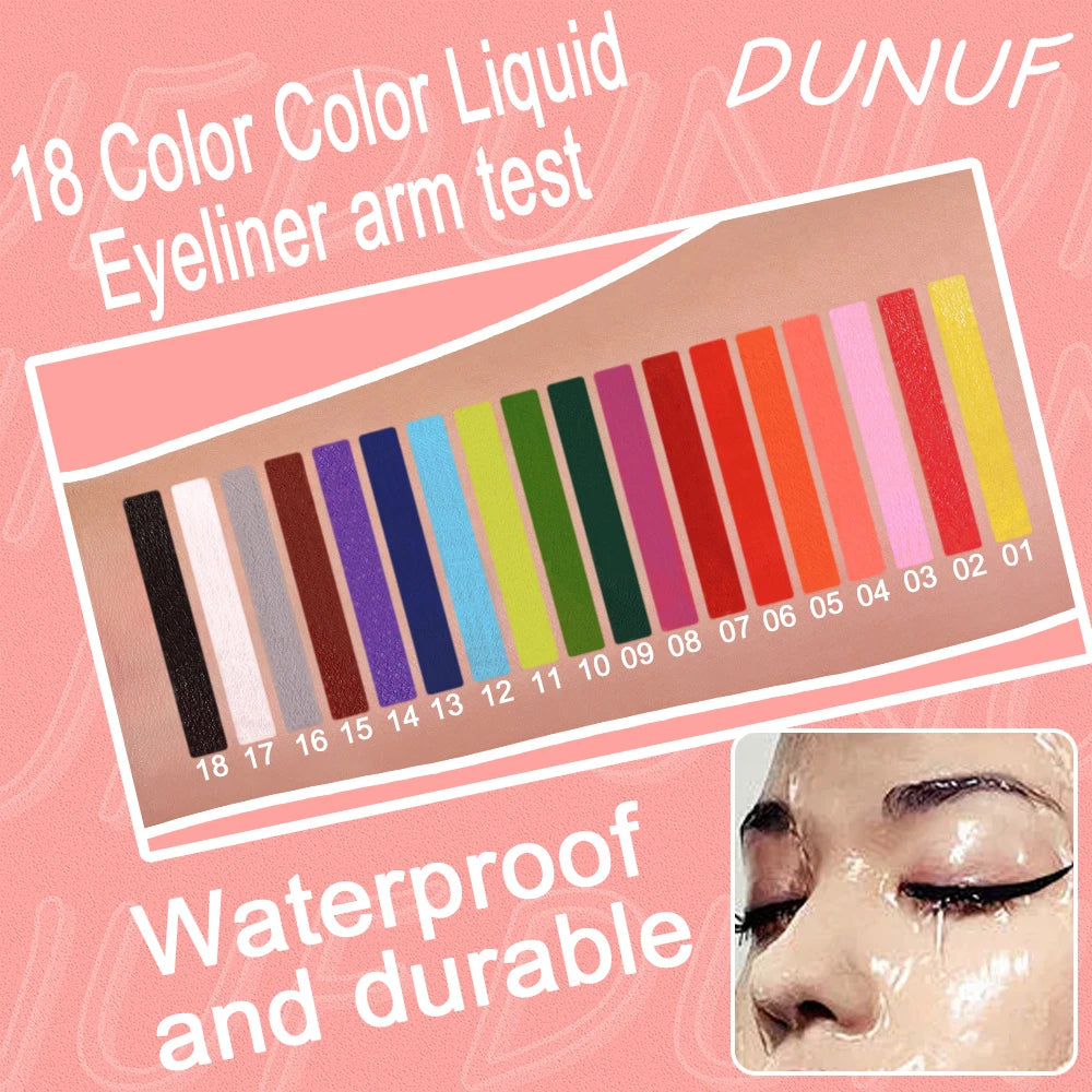 DUNUF 1 Pcs Waterproof Long-Wearing Liquid Eyeliner - Smudge-Resistant, Transfer-Proof, Perfect For Creating Dramatic Looks - kellylooksshop