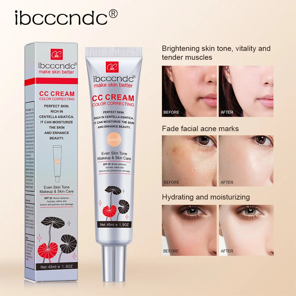 Moisturizing Correcting CC Cream Waterproof Anti-sweat Makeup Before Concealer Lasting Women Makeup Protect Skin erborian Make - Kellylooks Shop