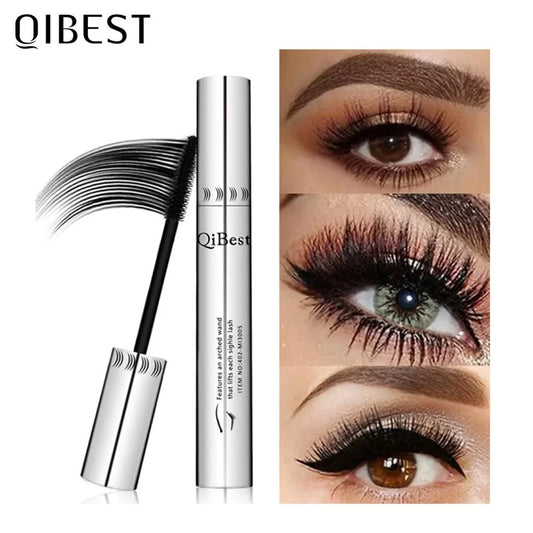 QIBEST 4D Silk Fiber Eyelash Mascara Waterproof Black Mascara For Eyelash Extension Thick Lift Lengthening Lasting Makeup Rimel - kellylooksshop