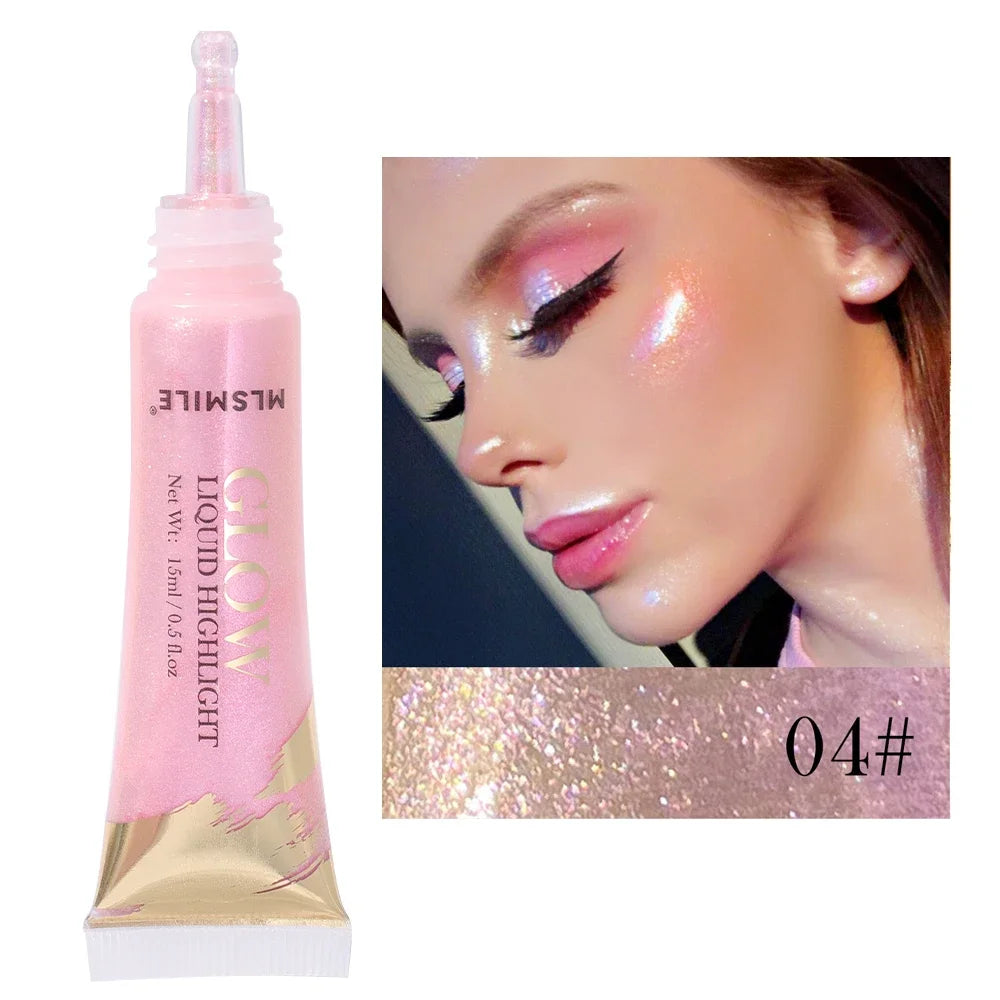 Liquid Highlighter Face Contouring Pearlescent Makeup Brightening Bronzer Glow Body Face Contour Shimmer Illuminator Cosmetics - kellylooksshop