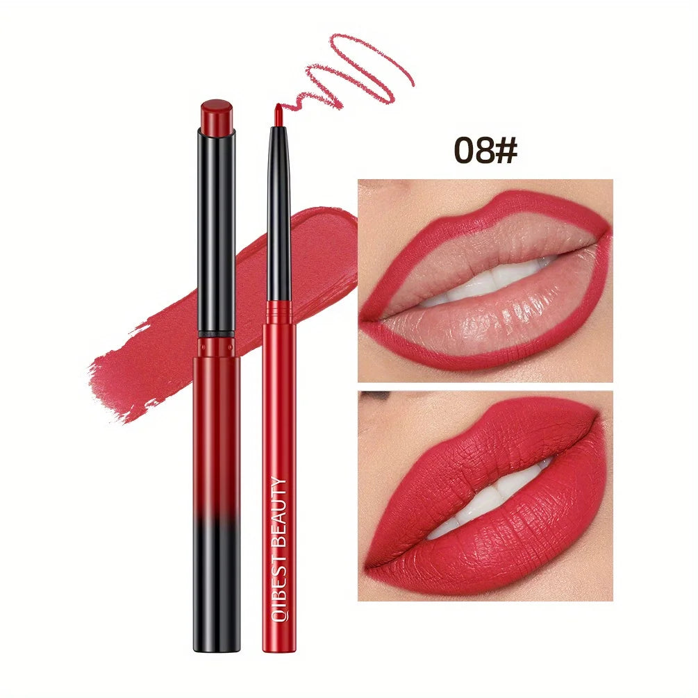 1+1 Matte Lip Set Matte Lipstick&Lip Liner Color Rendering Long Lasting Waterproof Valentine's Day Gifts Contain Plant Squalene - kellylooksshop