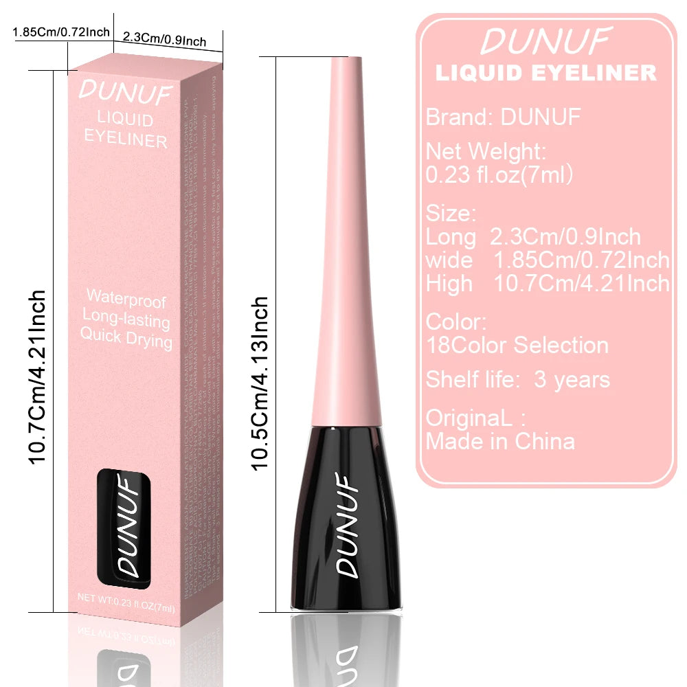 DUNUF 1 Pcs Waterproof Long-Wearing Liquid Eyeliner - Smudge-Resistant, Transfer-Proof, Perfect For Creating Dramatic Looks - kellylooksshop