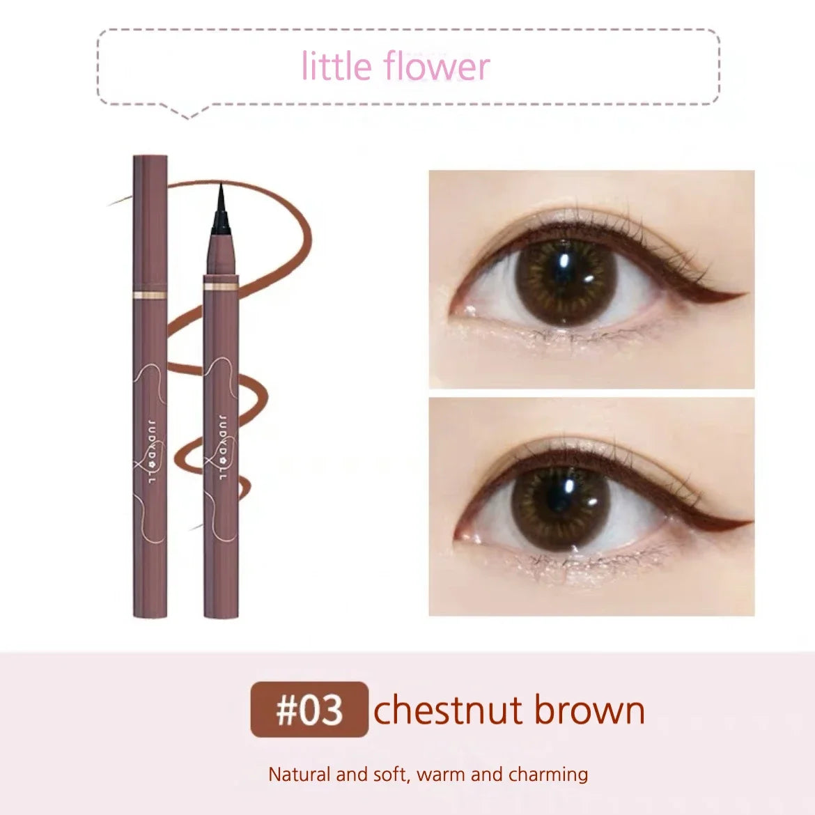 JUDYDOLL Super Fine Eyeliner Fine Brushwork Stain Free Waterproof Anti Shake Long lasting Fast Drying Slim And Enlarged Eyes - kellylooksshop
