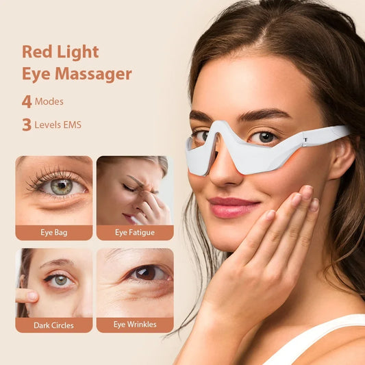 Foreverlily Eye Massager Relieves Eye Fatigue Eyes Massage Glasses Eye Fatigue Relief Massager Under-Eye Glasses Massager - Kellylooks Shop