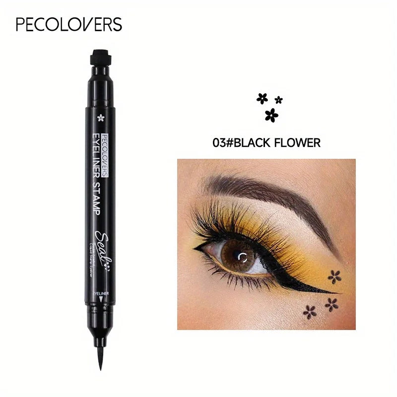 7 Styles Eyeliner Stamp Pen Red Black Liquid Eyeliner Pen Double-ended Lazy Eye Liner Pencil Fast Drying Waterproof Eye Makeup - kellylooksshop