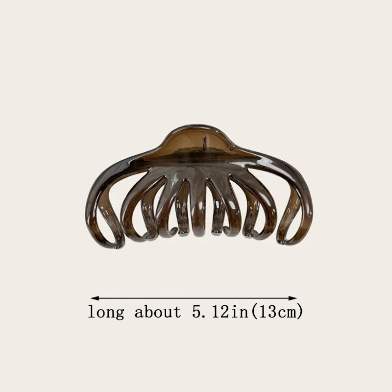Elegant Solid Large Size Pumpkin Shape Hair Claw For Women Girls Long Thick Hair Claw Clip Headband Hair Clip Hair Accessories - Kellylooks Shop