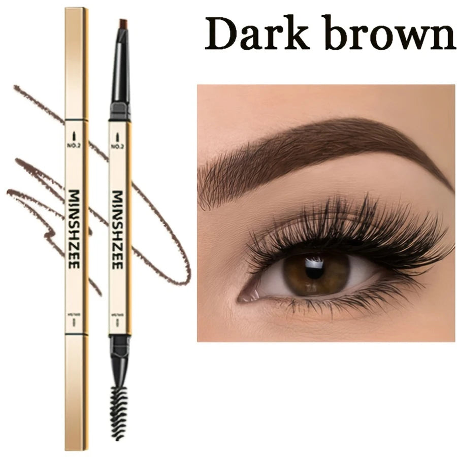 Double headed eyebrow pencil, extremely fine, waterproof, sweat resistant, and long-lasting - kellylooksshop