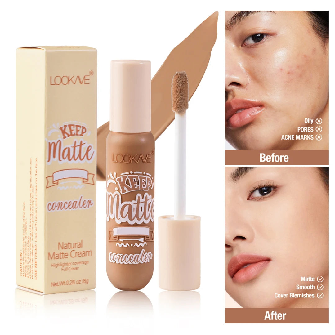 Liquid Concealer Stick Foundation Cream 6 Color Moisturizing Full Coverage Acne Dark Circle Natural Matte Concealer Cream Makeup - kellylooksshop