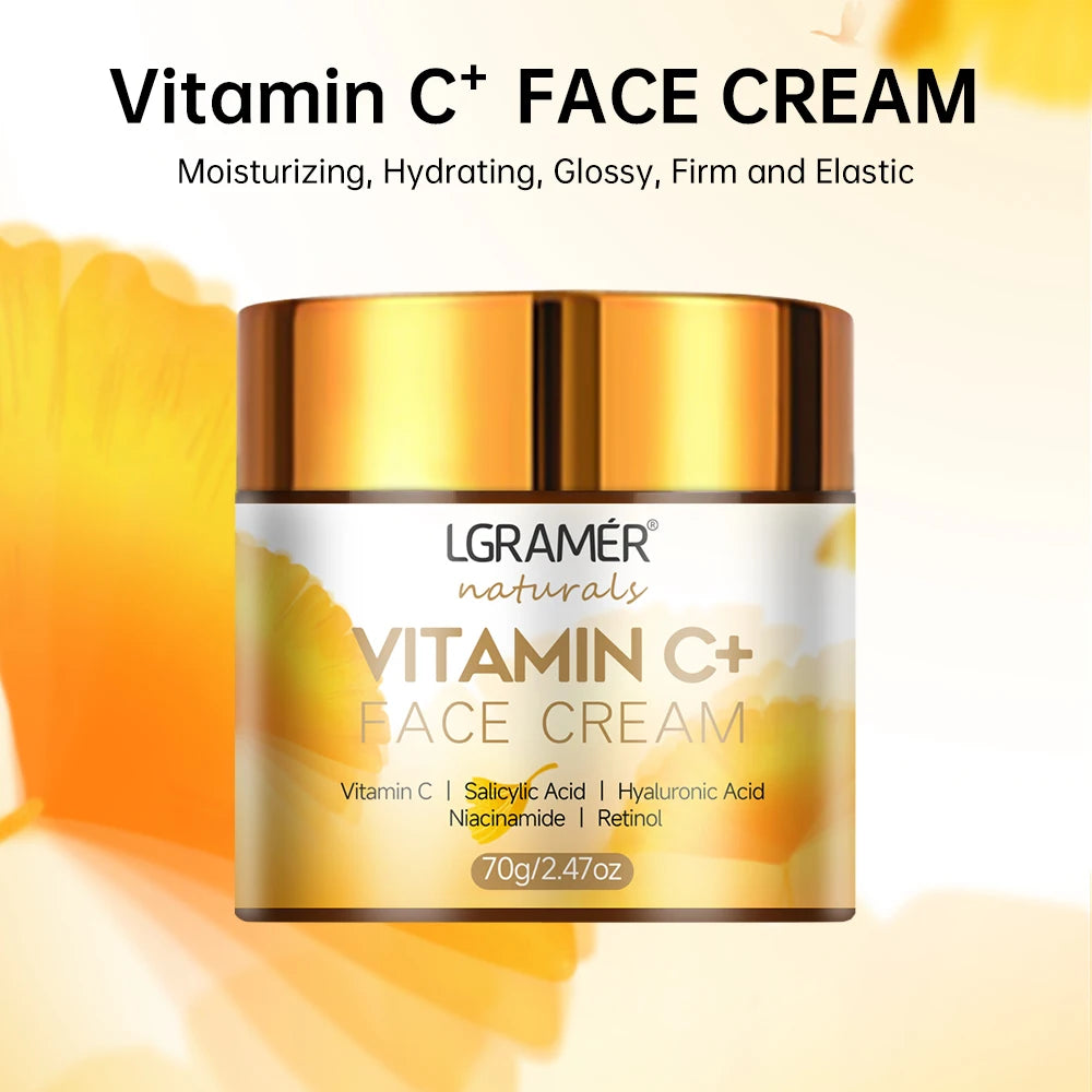 Vitamin C Face Cream Retinol Smooth Wrinkle Moisturizing Firming Hyaluronic Lightening Repairing Smooth Skincare Whitening Cream - Kellylooks Shop