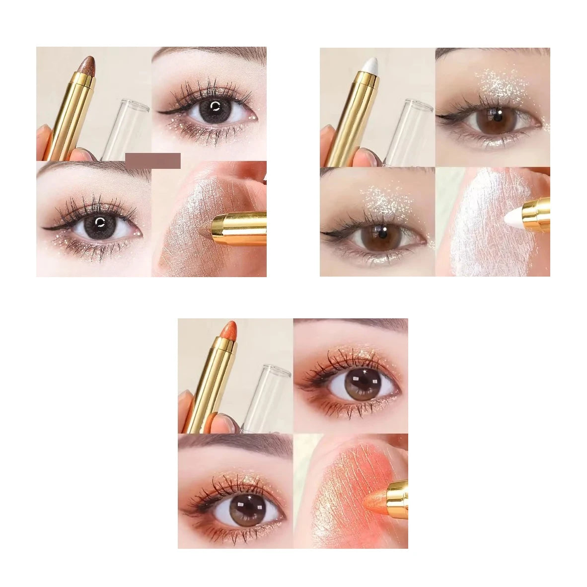 Double-sided Eyeshadow Stick - Highlighter & Brightening Pen with Pearly Glitter & Matte Finish - Kellylooks Shop