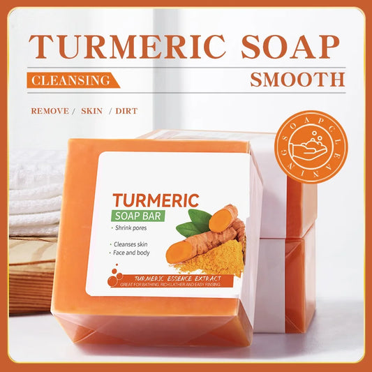 Hand Made Turmeric Soap Body Cleaning Lightening Dark Underarm Leg Body Cleansers Brightening Face Soap Tender Skin Care Beauty - Kellylooks Shop