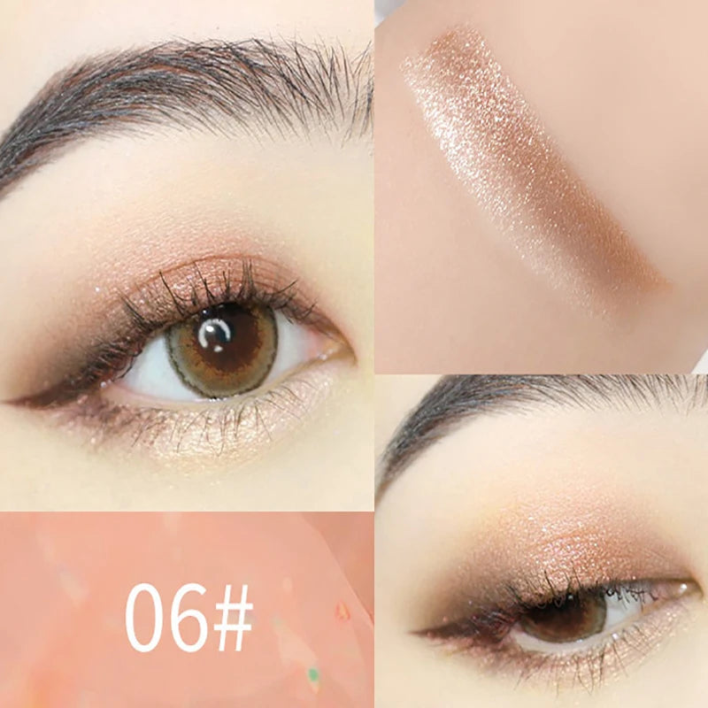 Double Color Glitter Eye shadow Stick Pencil Eyeshadow Makeup Waterproof Bicolor Shimmer Cosmetics Beauty Makeup Tool - Kellylooks Shop