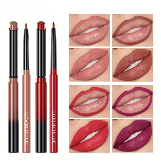 1+1 Matte Lip Set Matte Lipstick&Lip Liner Color Rendering Long Lasting Waterproof Valentine's Day Gifts Contain Plant Squalene - kellylooksshop