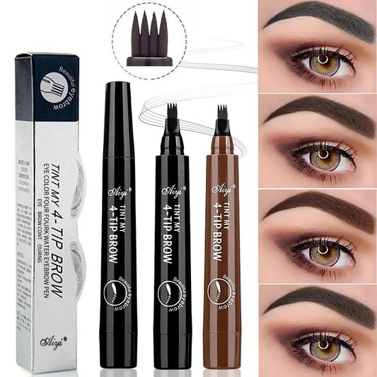 Four-pronged eyebrow pencil,waterproof,long-lasting,non-decoloring,four-pronged wild eyebrow pencil,liquid water eyebrow pencil - kellylooksshop