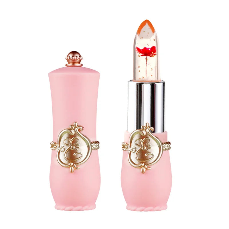 Crystal Flower Jelly Lipstick, Long Lasting Nutritious Lip Balm Lips Moisturizer  Temperature Color Change Lip Gloss - kellylooksshop