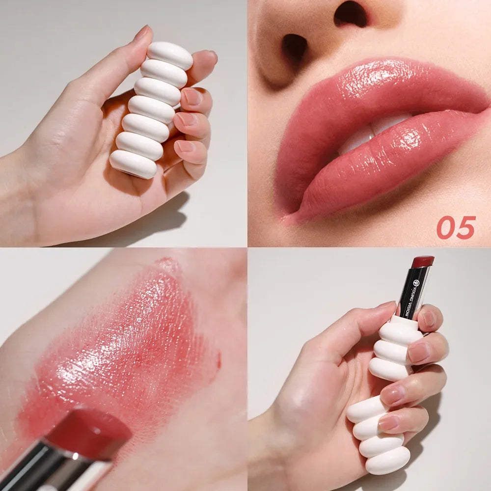 Spiral Moisturizing Colored Lip Balm Shimmer Pink Temperature Change Glossy Lipstick Base Transparent Anti-dryness Lip Care - Kellylooks Shop