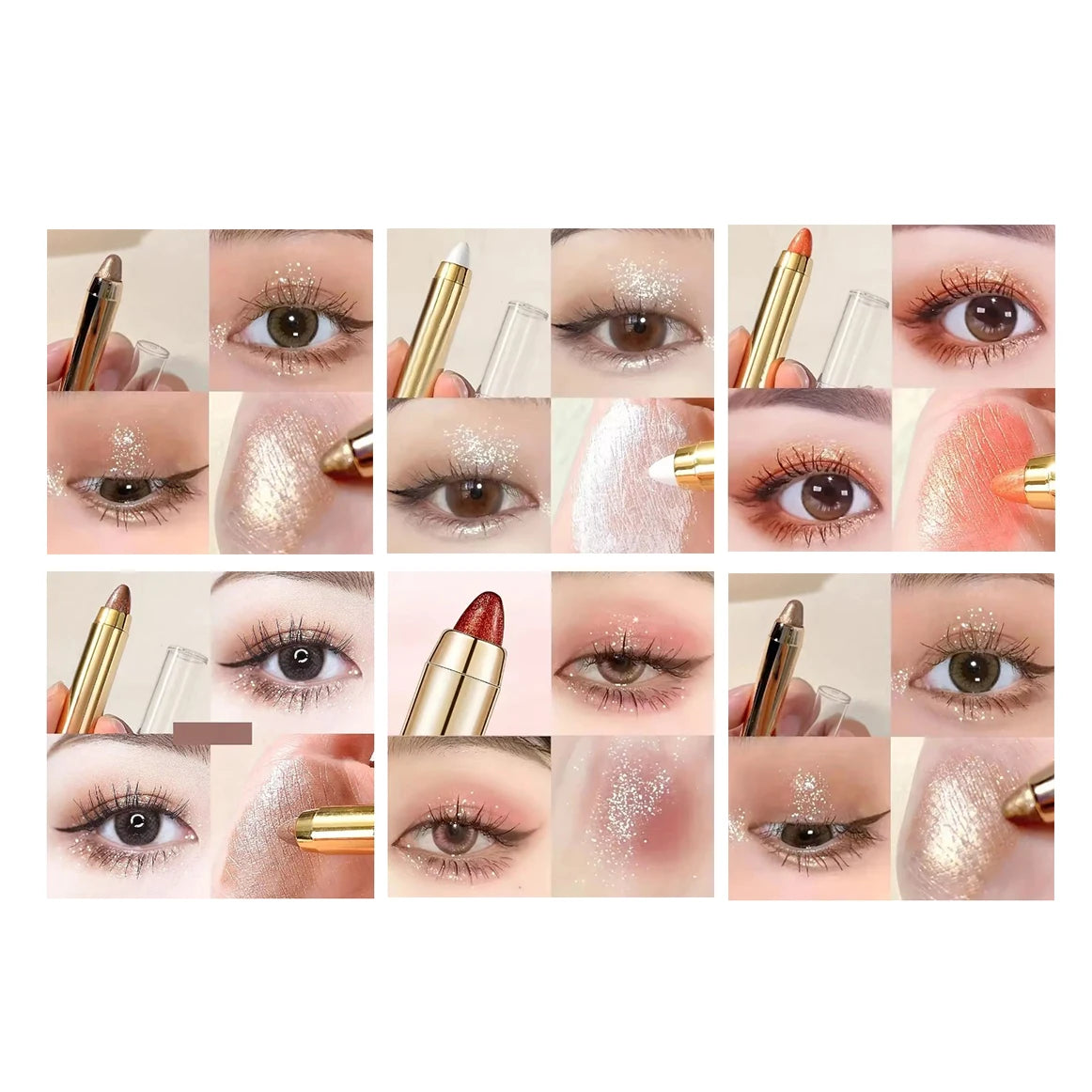 Double-sided Eyeshadow Stick - Highlighter & Brightening Pen with Pearly Glitter & Matte Finish - Kellylooks Shop