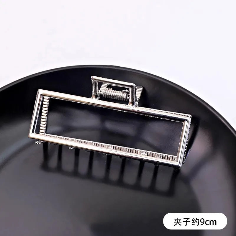 Vintage Silver Geometric Metal Hair Claw For Women Girls Long Hair Holder Headband Hair Claw Clip Fashion Hair Accessories - Kellylooks Shop