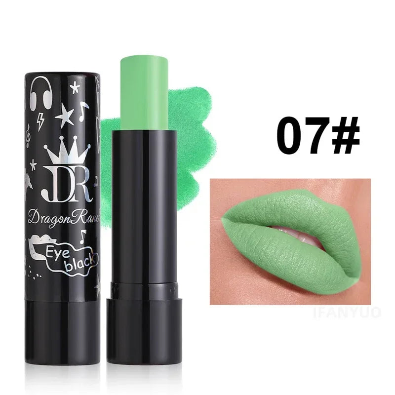 New 12 Colors Matte Lipsticks Waterproof Pink Black Blue Velvet Lipstick Long Lasting Makeup Lip Stick Halloween Cosmetics NEW - kellylooksshop