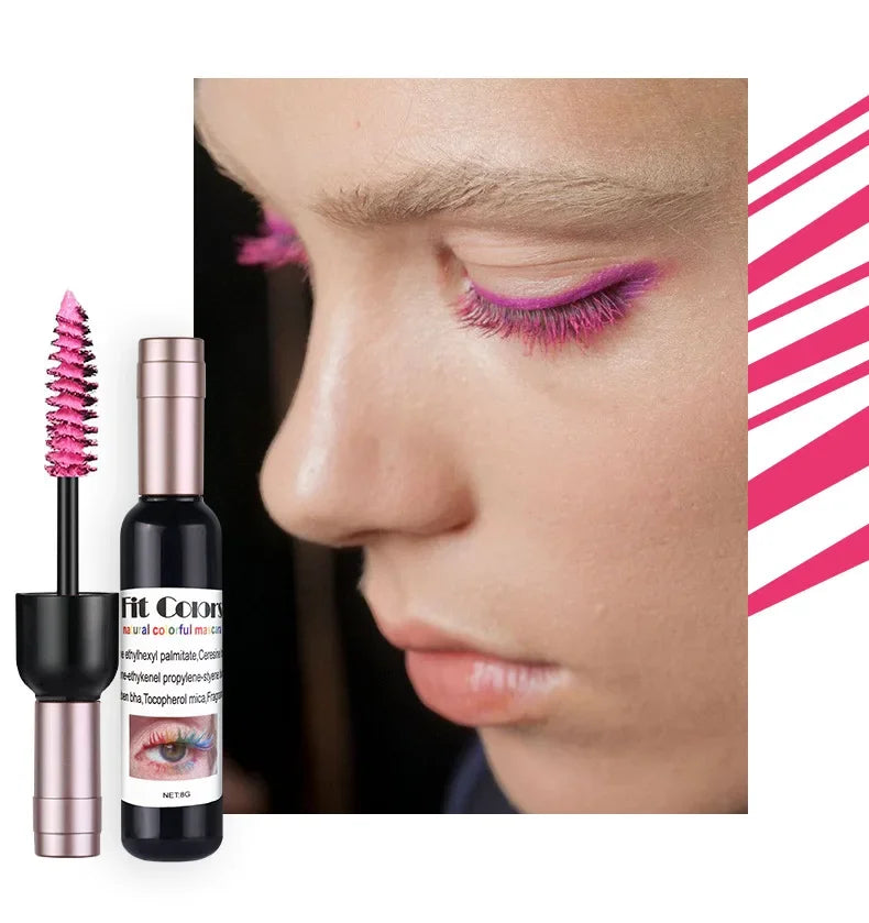 1PC Colorful Eyelash Mascara EyeLashes Extension Curling Lengthen White Purple Cosplay Makeup Glitter Point Diamond Mascara - kellylooksshop