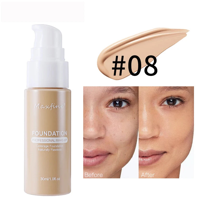 Liquid Foundation Effective Concealer Waterproof Sweat-resistant Makeup Professional Cosmetics - Kellylooks Shop