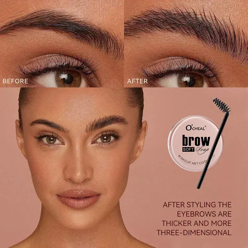 1pcs Waterproof 3D Eyebrow Styling Cream Quick-drying Makeup Eyebrow Sculpt Soap Natural Wild Brow Pomade Setting Gel Wax - Kellylooks Shop