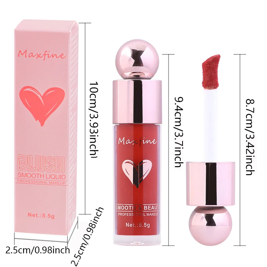 Multi-Use Waterproof Liquid Blush Lasting Moisturizer Matte Natural Face Blusher - kellylooksshop