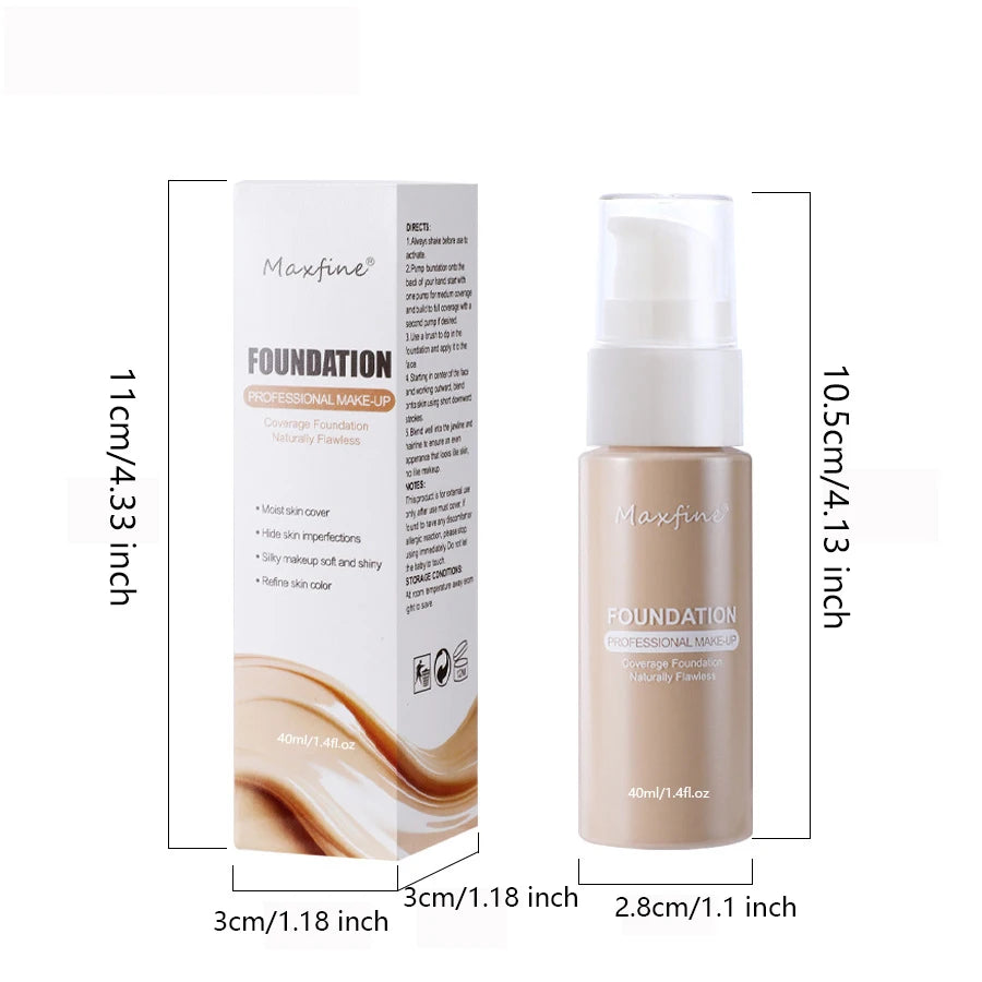 Liquid Foundation Effective Concealer Waterproof Sweat-resistant Makeup Professional Cosmetics - Kellylooks Shop