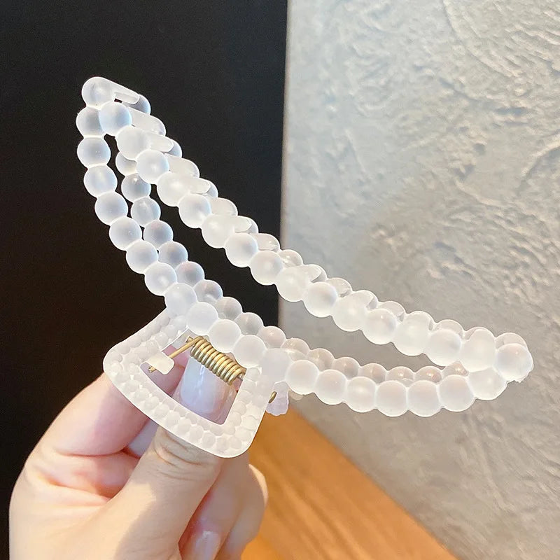 3pcs 4.5-inch large clear claw hairpin, suitable for women and girls, suitable for thick and thin hair, fixed hair, travel and v - Kellylooks Shop