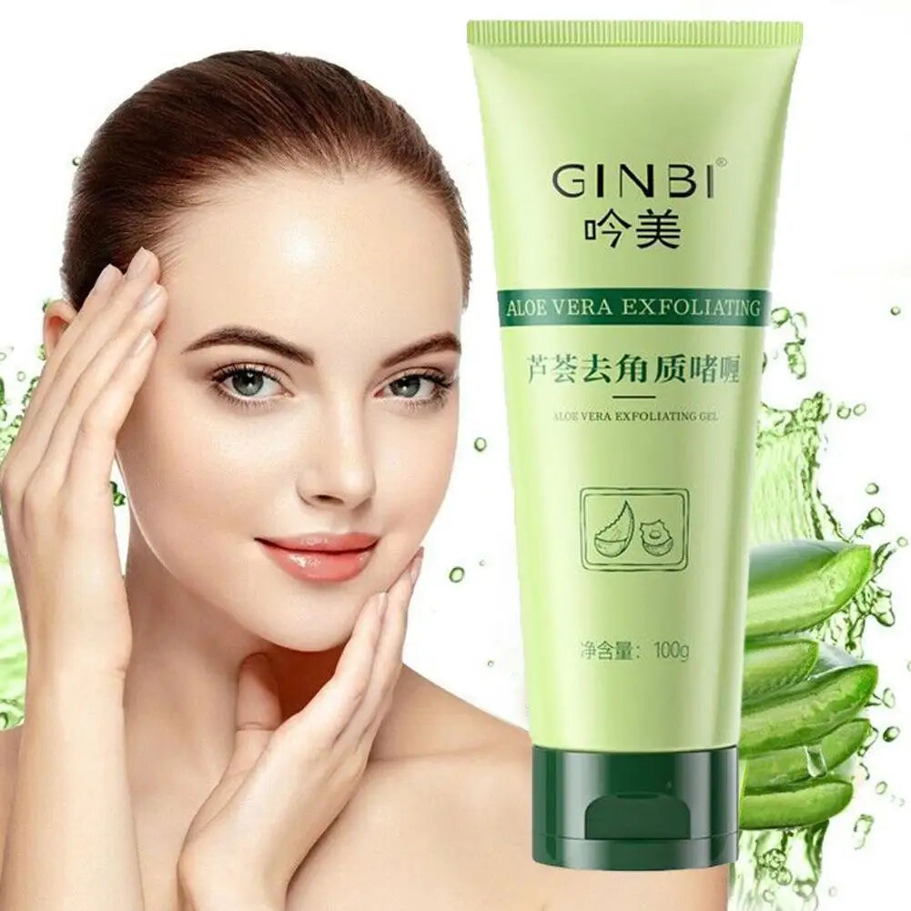 Face Exfoliating Gel Aloe Vera Facial Exfoliating Scrub Cleanses Remove Blackhead Moisturizing Shrink Pores Skin Care 30g-100g - Kellylooks Shop