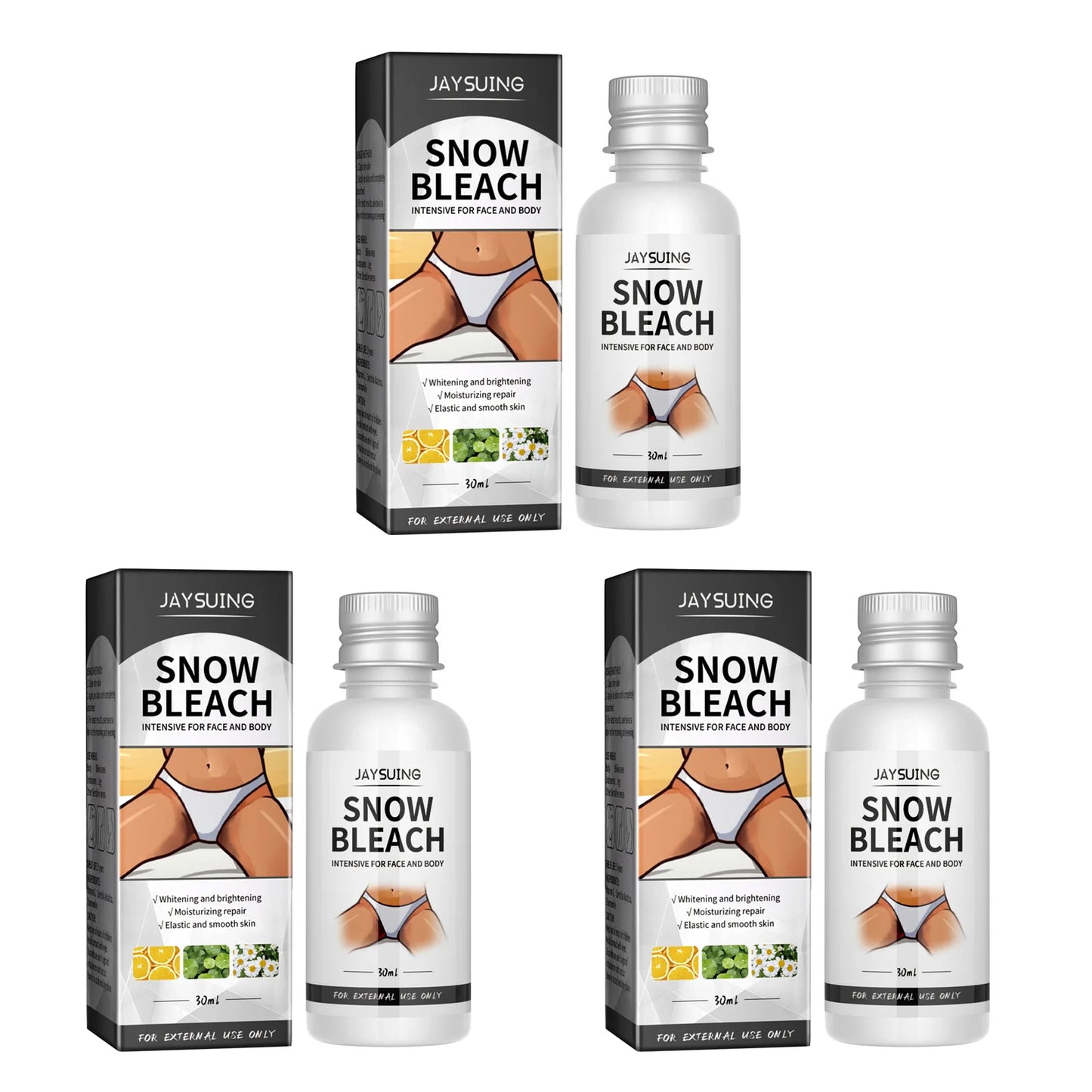 Body Snow Bleach Cream Nicotinamide Removal Dark Spot Melanin Brighten Private Parts Underarm Bleaching Armpit Elbow Knees Joint