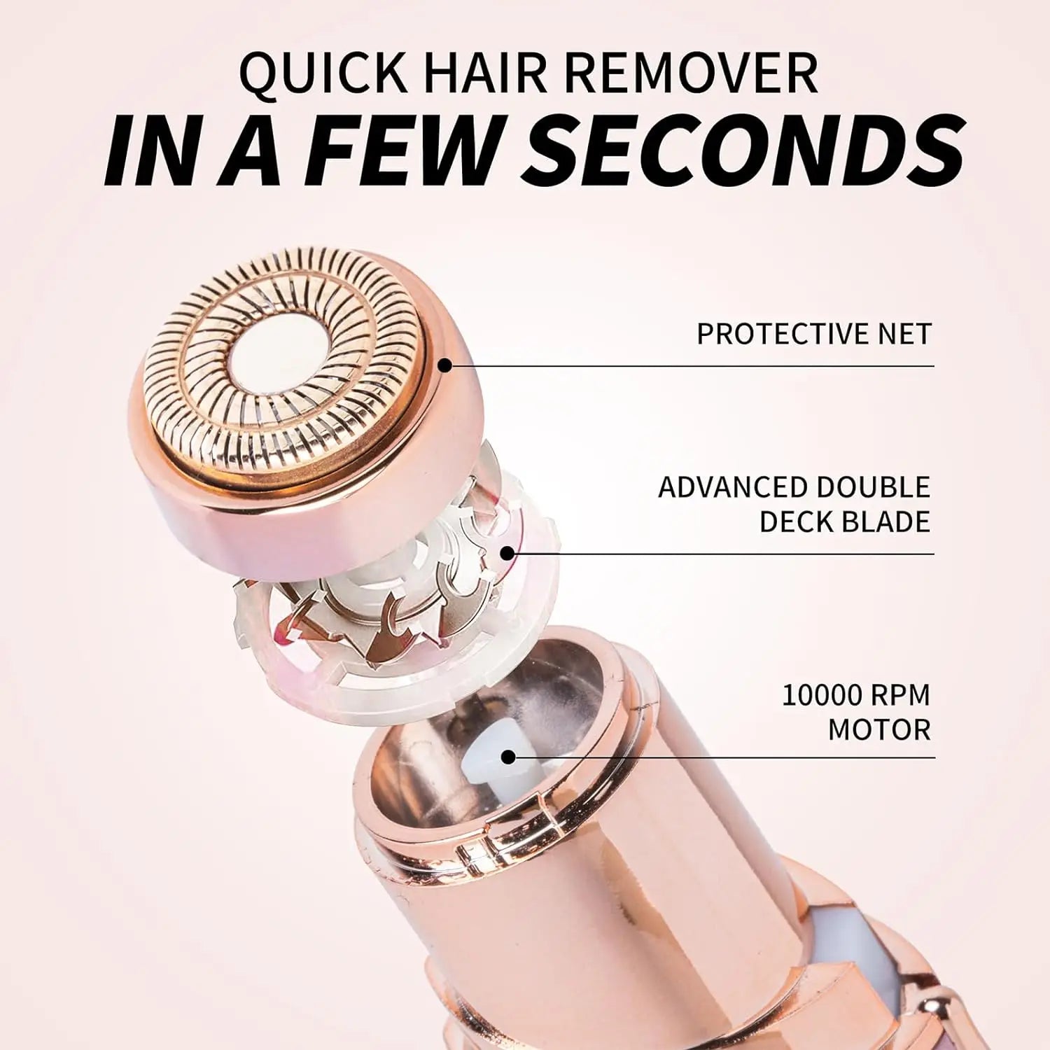 Facial Hair Removal for Women, Mini Hair Remover, Electric Razor Shaver Portable Bikini Epilator for Lips, Chin, Armpit, Peach - Kellylooks Shop