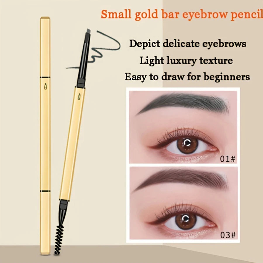 Double headed eyebrow pencil, extremely fine, waterproof, sweat resistant, and long-lasting - kellylooksshop
