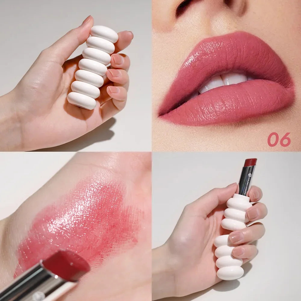 Spiral Moisturizing Colored Lip Balm Shimmer Pink Temperature Change Glossy Lipstick Base Transparent Anti-dryness Lip Care - Kellylooks Shop